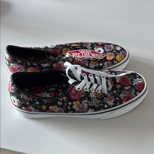Vans Women's Floral Black Sneakers